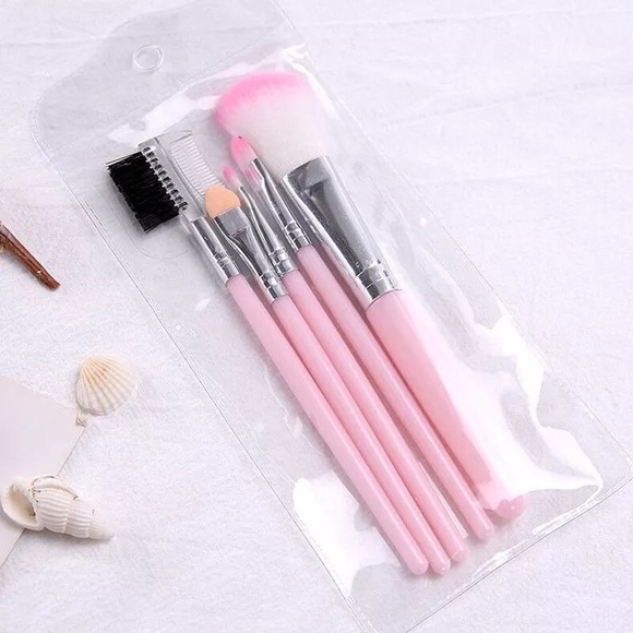 5pcs/set pink makeup brushes - Picture 5 of 5
